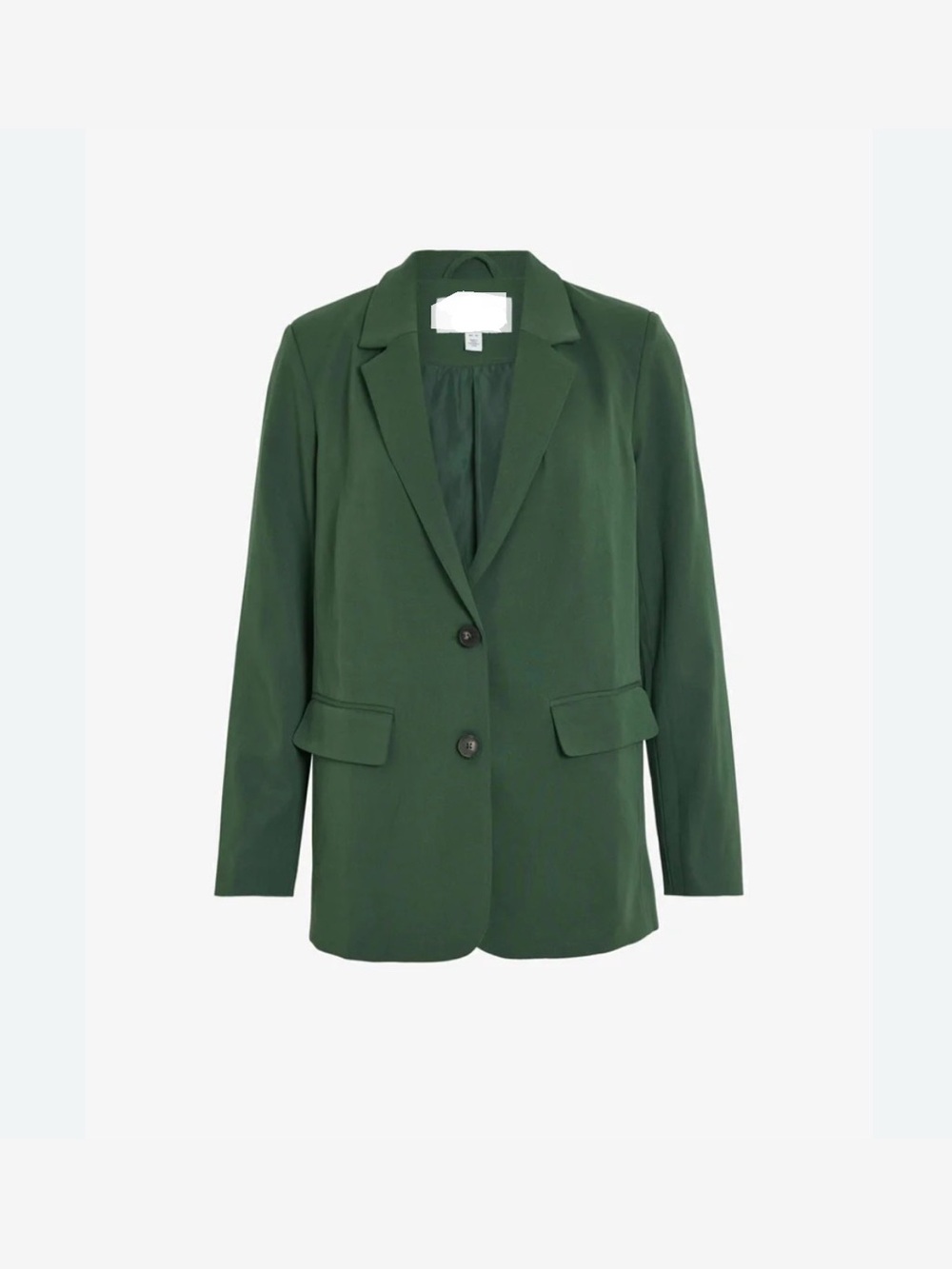 Steve Madden Dark Green Two-Button Tailored Blazer